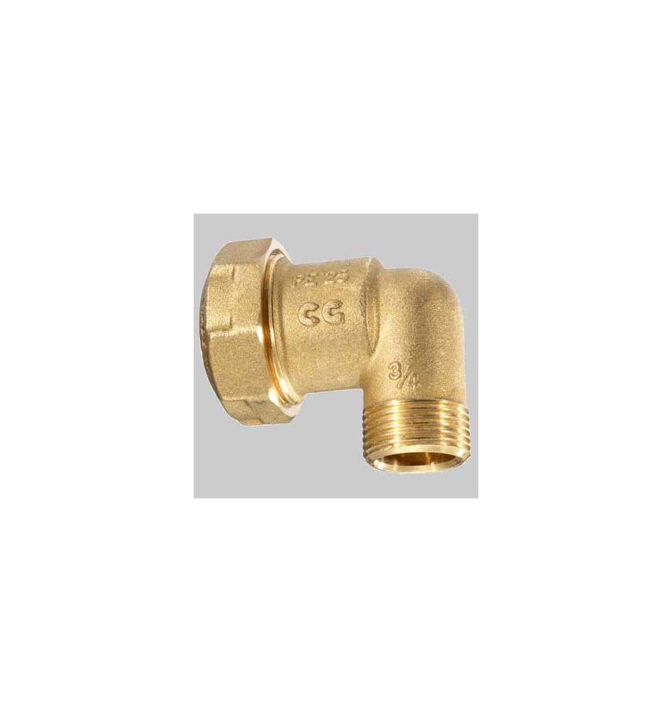 RACCORDO GOMITO MASCHIO PE ANELLO RESINA - 50 x 1"1/2