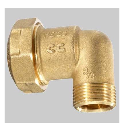 RACCORDO GOMITO MASCHIO PE ANELLO RESINA - 50 x 1"1/2