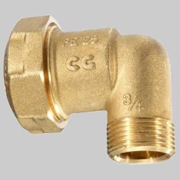 RACCORDO GOMITO MASCHIO PE ANELLO RESINA - 63 x 2"