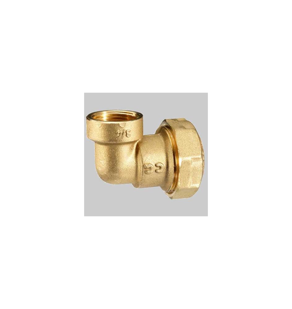 RACCORDO GOMITO FEMMINA PE ANELLO RESINA - 20 x 1/2