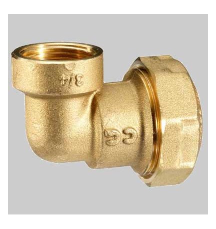 RACCORDO GOMITO FEMMINA PE ANELLO RESINA - 20 x 1/2