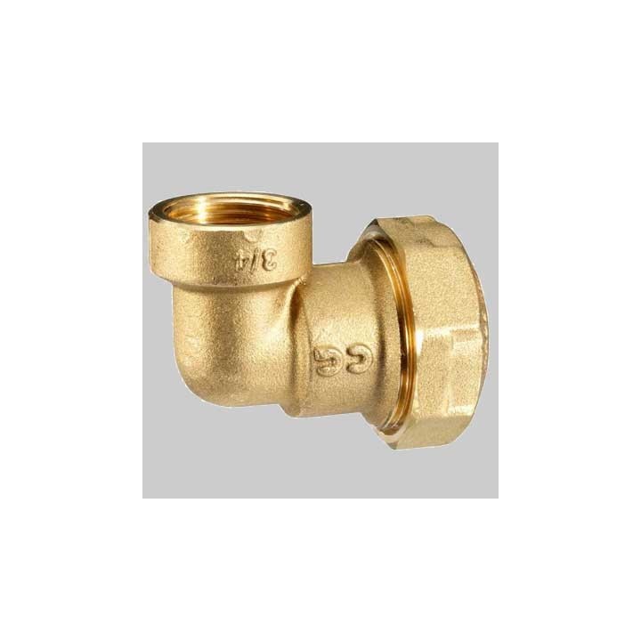 RACCORDO GOMITO FEMMINA PE ANELLO RESINA - 32 x 1"