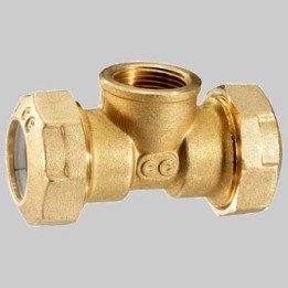 RACCORDO A TEE FEMMINA PE ANELLO RESINA - 40 x 1"1/4 x 40