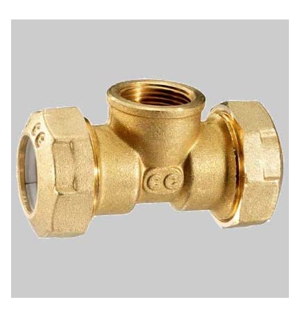 RACCORDO A TEE FEMMINA PE ANELLO RESINA - 63 x 2" x 63