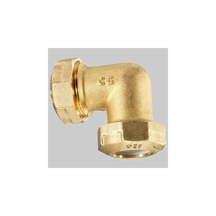 RACCORDO A GOMITO DOPPIO PE ANELLO RESINA - 32 x 32