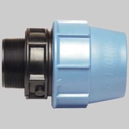RACCORDO DIRITTO MASCHIO PLASTICA - 32 x 3/4