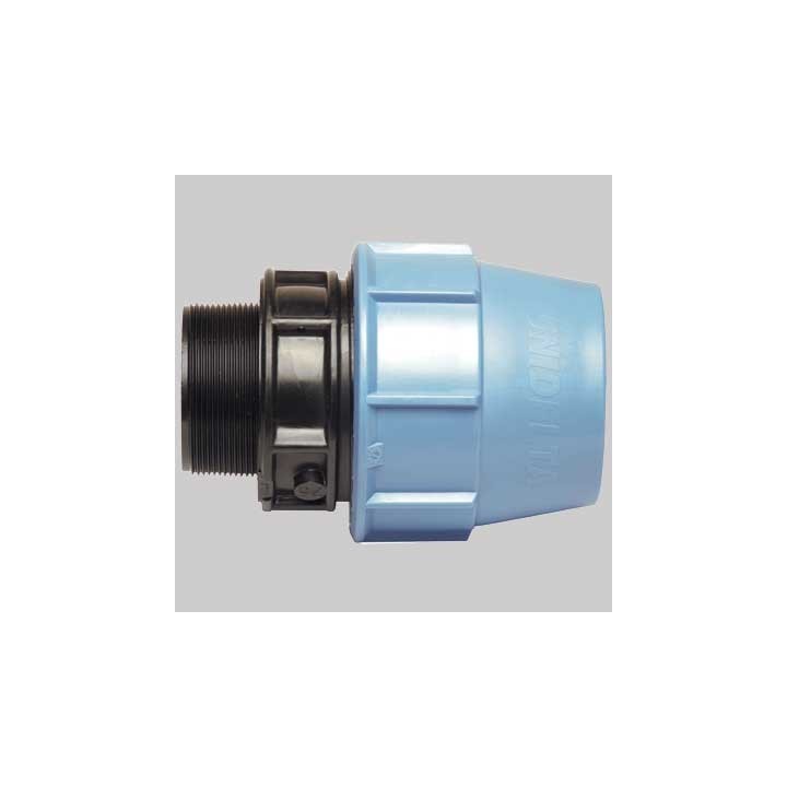 RACCORDO DIRITTO MASCHIO PLASTICA - 32 x 3/4