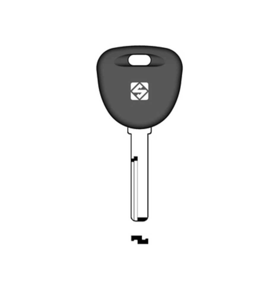 SILCA HU56RTE CHIAVE TRANSPONDER VUOTA OTTONE