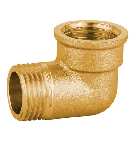 GOMITO MF IN OTTONE GIALLO PESANTE IBP 3/8"