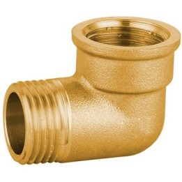 GOMITO MF IN OTTONE GIALLO PESANTE IBP 3/4"
