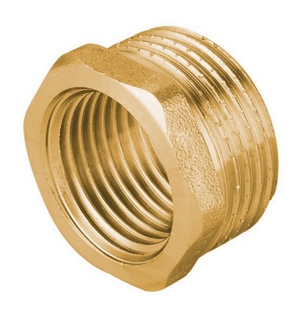 RIDUZIONE MF IN OTTONE GIALLO PESANTE IBP 1/2" x 3/8"