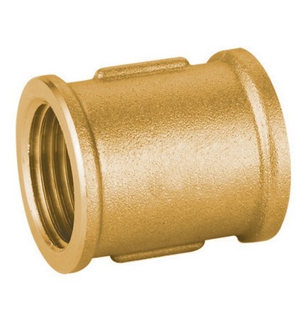 MANICOTTO DIRITTO FF IN OTTONE GIALLO PESANTE IBP 3/8"