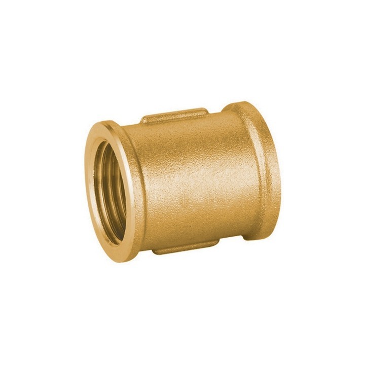 MANICOTTO DIRITTO FF IN OTTONE GIALLO PESANTE IBP 1/2"