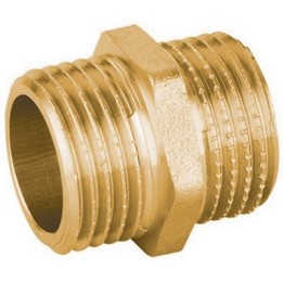 NIPPLE DIRITTO MM IN OTTONE GIALLO PESANTE IBP 1"1/2