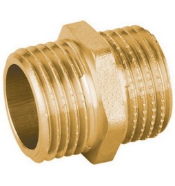 NIPPLE DIRITTO MM IN OTTONE GIALLO PESANTE IBP 1"1/2