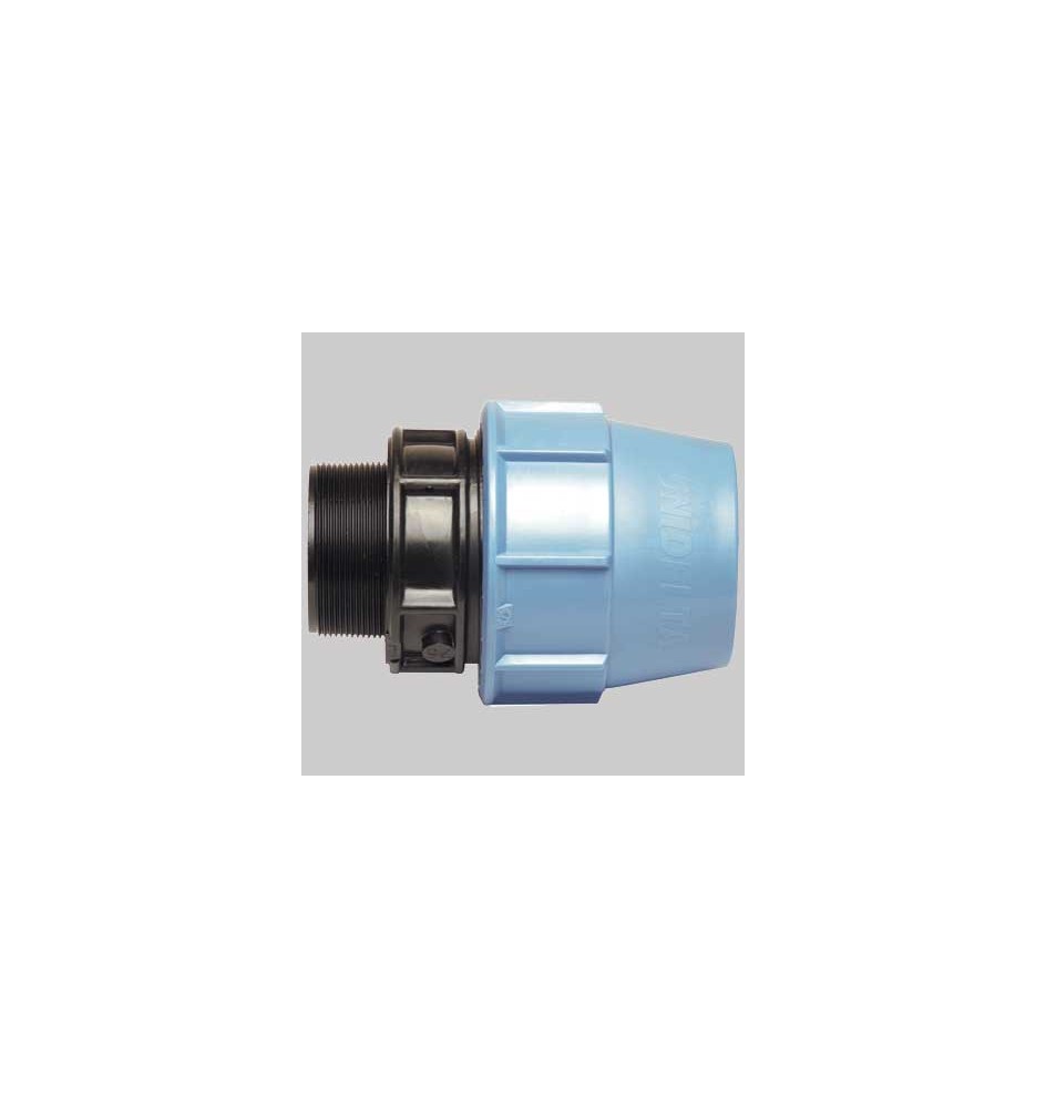 RACCORDO DIRITTO MASCHIO PLASTICA - 63 x 1"1/2