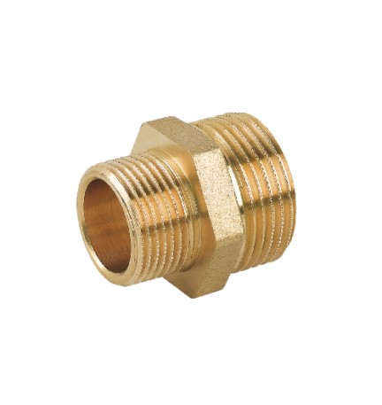 NIPPLE DOPPIO RIDOTTO MM IN OTTONE GIALLO 1"1/4 x 1"1/2