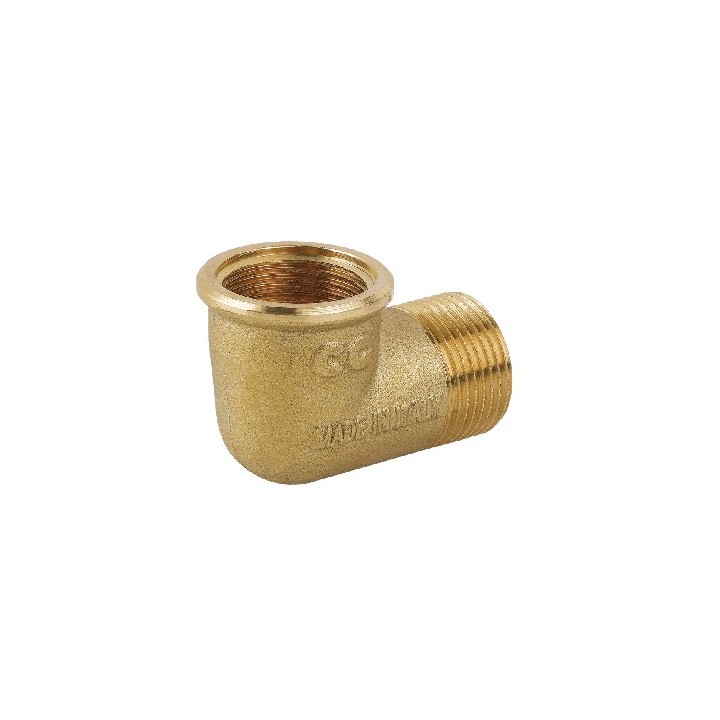 GOMITO MF IN OTTONE GIALLO 3/4"