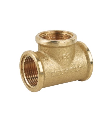 TEE FFF IN OTTONE GIALLO 1/4"