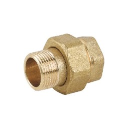 RACCORDO DIRITTO 3 PZ MF CON O-RING IN OTTONE GIALLO 3/4"