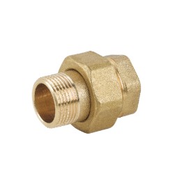 RACCORDO DIRITTO 3 PZ MF CON O-RING IN OTTONE GIALLO 1"