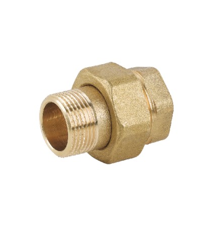 RACCORDO DIRITTO 3 PZ MF CON O-RING IN OTTONE GIALLO 1"