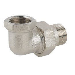 RACCORDO CURVO IN 3 PZ MF SEDE PIANA IN OTTONE NICHELATO C/GUARNIZIONE 2"
