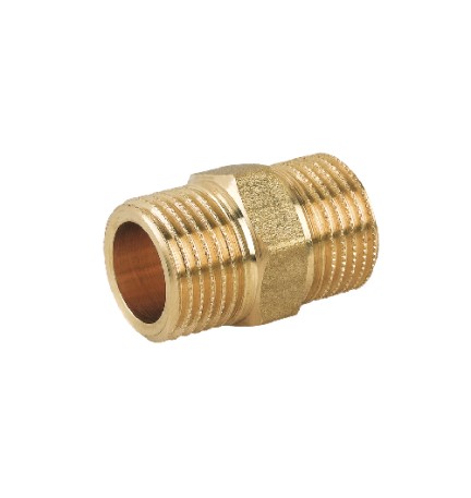 NIPPLE DOPPIO PROLUNGATO MM IN OTTONE GIALLO 3/4"