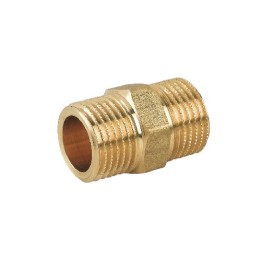 NIPPLE DOPPIO PROLUNGATO MM IN OTTONE GIALLO 1"