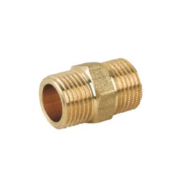 NIPPLE DOPPIO PROLUNGATO MM IN OTTONE GIALLO 1"