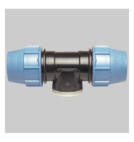 RACCORDO A TEE FEMMINA PLASTICA - 63 x 1"1/2 x 63