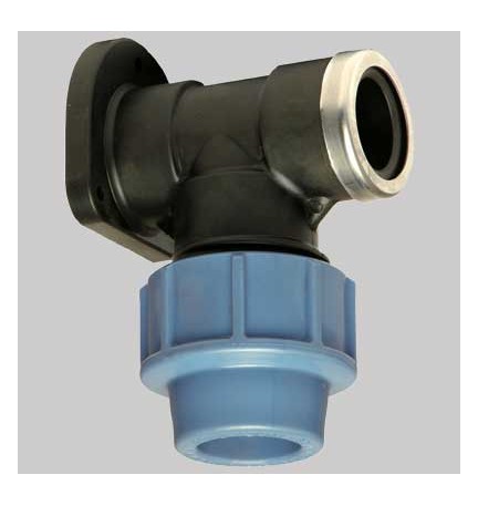 RACCORDO MURALE A GOMITO PLASTICA - 25 X 3/4