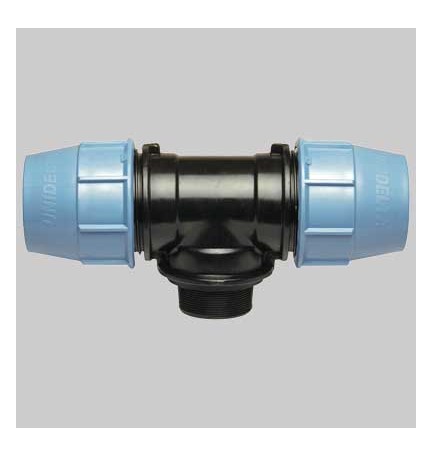 TEE 90° CON DERIVAZIONE MASCHIO PLASTICA - 25 x 3/4