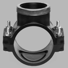 PRESA STAFFA CON RINFORZO E GUARNIZIONE PIATTA BULLONI INOX PN 10 - 110 x 1"1/4