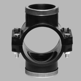 STAFFA DOPPIA CON RINFORZO E GUARNIZIONE PIATTA PN 10 - 40 x 1/2