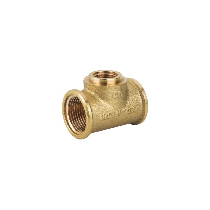 TEE RIDOTTO FFF IN OTTONE GIALLO 3/4" x 1/2" x 3/4"