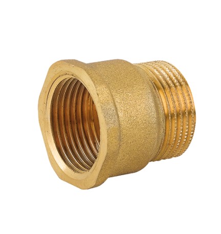 MANICOTTO MF IN OTTONE GIALLO 1"1/4 x 1"1/4