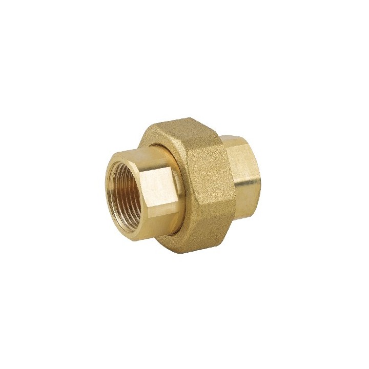 RACCORDO DIRITTO CON O-RING 3 PZ FF IN OTTONE GIALLO 1"