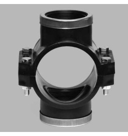 STAFFA DOPPIA CON RINFORZO E GUARNIZIONE PIATTA PN 10 - 63 x 3/4