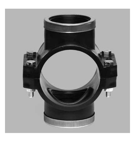 STAFFA DOPPIA CON RINFORZO E GUARNIZIONE PIATTA PN 10 - 75 x 3/4