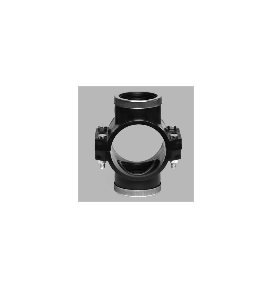 STAFFA DOPPIA CON RINFORZO E GUARNIZIONE PIATTA PN 10 - 90 x 1"