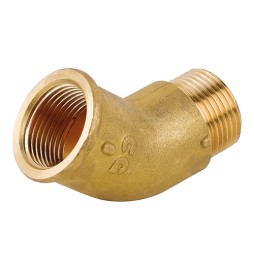 GOMITO 45° MF IN OTTONE GIALLO 3/4"