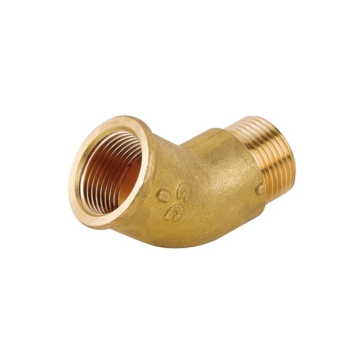 GOMITO 45° MF IN OTTONE GIALLO 3/4"
