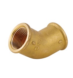 GOMITO 45° FF IN OTTONE GIALLO 1/2"