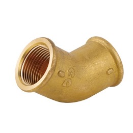 GOMITO 45° FF IN OTTONE GIALLO 3/4"