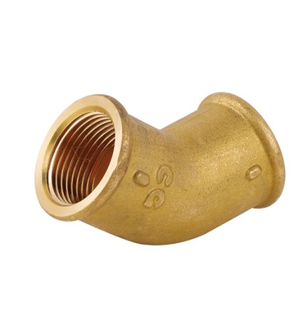 GOMITO 45° FF IN OTTONE GIALLO 3/4"