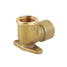 GOMITO FF CON FLANGIA IN OTTONE GIALLO 1/2"
