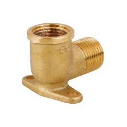 GOMITO MF CON FLANGIA IN OTTONE GIALLO 1/2"
