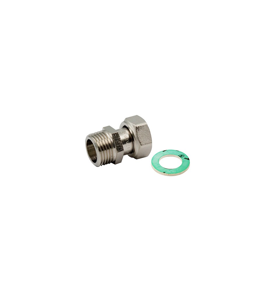 RACCORDO DIRITTO NI M-F CON GIRELLO E GUARNIZIONE PIANA 1" x 1"