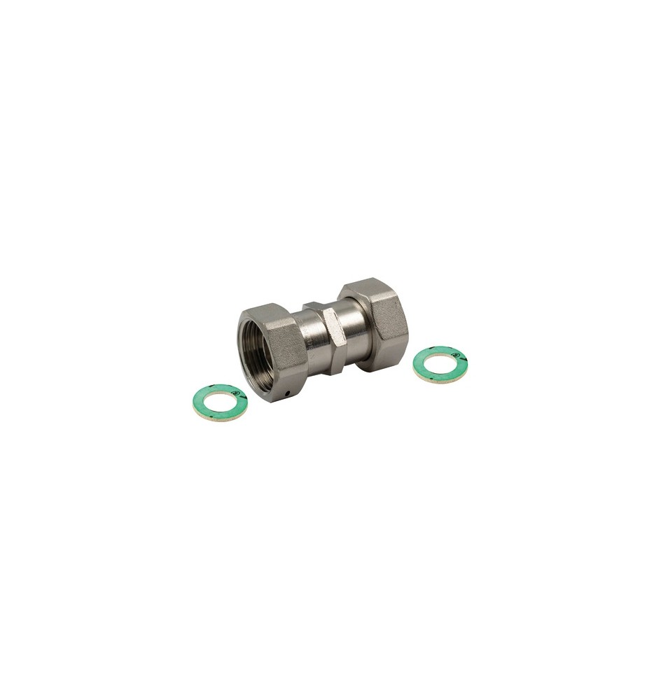 RACCORDO DIRITTO FF CON GIRELLO E GUARNIZIONE PIANA 1" x 1"